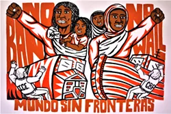 WORLD WITHOUT BORDERS Mundo Sin Fronteras, by artist Sean Guerra, speaks to current tensions surrounding immigration, Mexico, the U.S., and ICE. - IMAGE COURTESY OF THE SLO MUSEUM OF ART