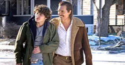 HUSTLERS Fifteen-year-old Richard “Rick” Wershe Jr. (Richie Merritt, left) becomes an FBI informant who’s eventually arrested for drug trafficking, in White Boy Rick, with Matthew McConaughey as his father Richard Sr. - PHOTO COURTESY OF BRON STUDIOS