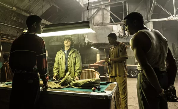 HUSTLER Rick (Richie Merrit) gets his "in" with the Curry Brothers gang after selling them a couple of automatic weapons with homemade silencers in White Boy Rick. - PHOTOS COURTESY OF SONY PICTURES
