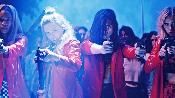 SERVED COLD A group of high school girls takes revenge into their own hands when an anonymous hacker starts posting details of their private lives online, in Assassination Nation. - PHOTO COURTESY OF BRON STUDIOS