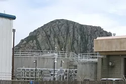 SEWER IN THE WORKS Despite threats of litigations, the Morro Bay City Council awarded a $67.2 million design-build contract for its new wastewater treatment plant on Oct. 23, to replace its current oceanfront facility (pictured). - FILE PHOTO