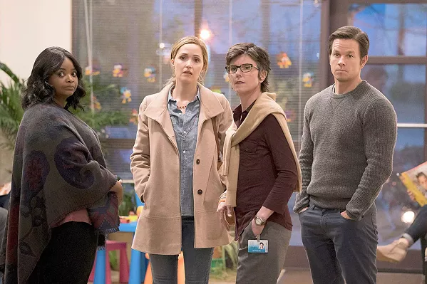 KID TROUBLE (Left to right) Octavia Spencer, Rose Byrne, Tig Notaro, and Mark Wahlberg star in the excellent comedy-drama Instant Family. - PHOTO COURTESY OF PARAMOUNT PICTURES