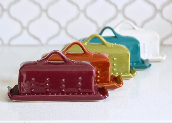 Butter dishes from Back Bay Pottery. - PHOTO COURTESY OF BACK BAY POTTERY