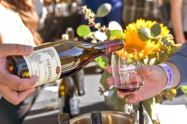 LEARN BY SIPPING Rock the Vine brings more than 20 wine producers into the mix with live music at SLO Brew's The Rock this Dec. 9. - PHOTOS COURTESY OF ROCK THE VINE