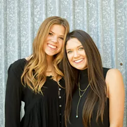 WINE FARMERS UNITE From left: Cal Poly agricultural communications seniors Alex Broedlow and Emily Rosa are founders of senior-project-turned local wine event Rock the Vine, which returns to SLO Brew's The Rock this Dec. 9. - PHOTOS COURTESY OF ROCK THE VINE
