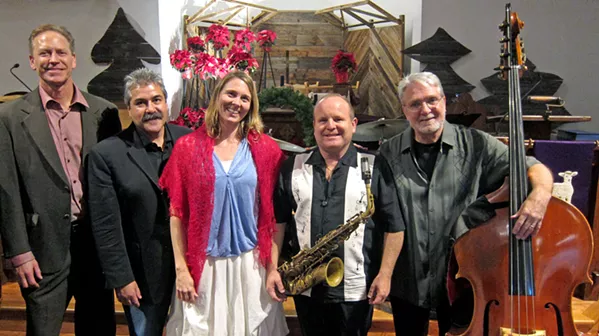 GOT JAZZ? Enjoy a special Christmas Jazz Vespers concert with the George Garcia Quartet and vocalist Inga Swearingen on Dec. 16, in SLO's beautiful First Presbyterian Church. - PHOTO COURTESY OF THE GEORGE GARCIA QUARTET AND INGA SWEARINGEN