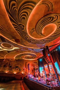ART DECO RAMA! The ceiling and wall d&eacute;cor of the Fremont Theater creates a swirly, trippy vibe in the venue. - PHOTOS BY JAYSON MELLOM