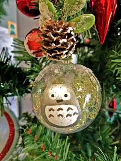 CREATIVE JUICES One of our graphic designers, Ellen Fukumoto, loves Totoro. So she put it on her ornament! - PHOTO BY RACHELLE RAMIREZ