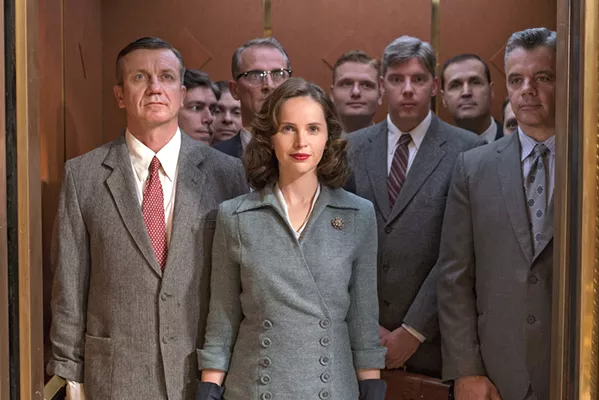 THE NOTORIUS R.B.G. Felicity Jones (center) stars as Ruth Bader Ginsberg, who fights for equality and eventually becomes a Supreme Court Justice, in On the Basis of Sex. - PHOTO COURTESY OF AMBLIN PARTNERS