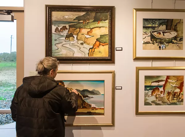 ARTISTIC LEGACY Nipomo artist Milford Zornes spent his life painting, with a large part of that work focused on California landscapes. - PHOTO BY CHRIS GARDNER; COURTESY OF THE DANA ADOBE CULTURAL CENTER