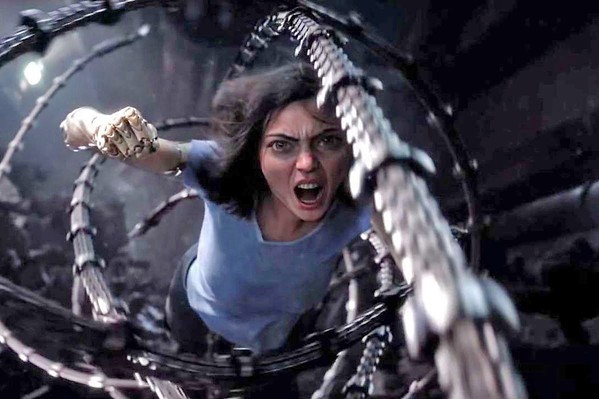 ANGEL OF DEATH A special effects-enhanced Rosa Salazar stars as the titular character in Alita: Battle Angel, about a human/cyborg hybrid out to right wrongs, opening on Feb. 14. - PHOTO COURTESY OF TWENTIETH CENTURY FOX