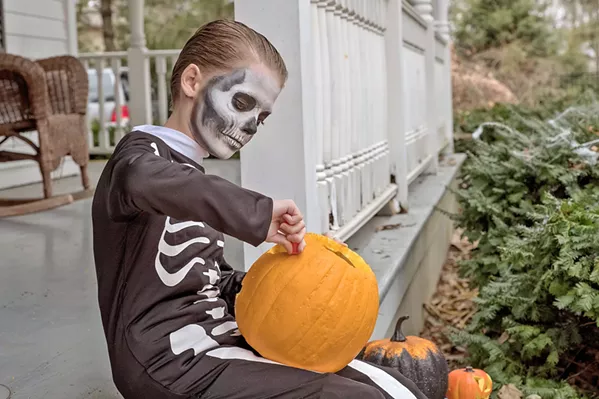 CREEPY KID AGAIN In the derivative "bad seed" horror flick, The Prodigy, Miles (Jackson Robert Scott) engages in increasingly strange behavior. - PHOTO COURTESY OF ORION PICTURES