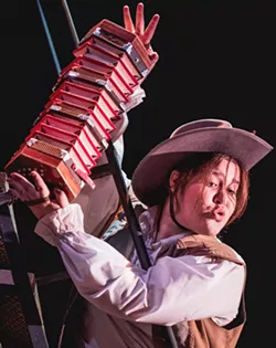 WAILIN’ SAILOR Cuesta College student Sophia Velasquez plays Sailor in the community college’s recent production of Ghost Ship, which just returned from performing at the Kennedy Center American College Theater Festival. - PHOTOS COURTESY OF CASEY WIEBER