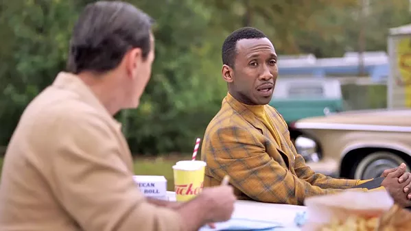 BEST PICTURE, SCREENPLAY, AND SUPPORTING ACTOR! This year's Best Supporting Actor, Mahershala Ali (right), stars as pianist Dr. Don Shirley, in Best Picture-winner Green Book, returning to local theaters. - PHOTO COURTESY OF DREAMWORKS