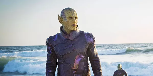 SHAPE SHIFTER Skrull leader Talos (Ben Mendelsohn) arrives on Earth determined to locate Carol Danvers, eventually assuming the identity of a S.H.I.E.L.D. agent named Keller. - PHOTOS COURTESY OF MARVEL STUDIOS