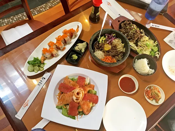 LUNCH SPREAD We did not leave hungry from our lunch stop into the recently opened Asian Bistro. - PHOTO BY CAMILLIA LANHAM