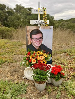 IN MEMORY The Grants continue to advocate for the closure of the El Campo Road intersection on Highway 101 where their son Jordan Grant was killed in October 2018. - PHOTO COURTESY OF JORDAN GRANT'S FACEBOOK MEMORIAL PAGE