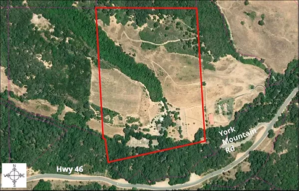 NO OUTDOOR GROW SLO County supervisors approved a scaled down version of the York Mountain (pictured) cannabis project, which will now include only indoor cultivation. - IMAGE COURTESY OF SLO COUNTY