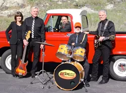 PLAYNG FOR THE ROCK! Super fun '60s-style rock act Unfinished Business will perform their British Invasion show in the Morro Bay Vets Building on April 6, during the sixth annual Community Radio Fundraiser for 97.3 and 107.9 FM The Rock. - PHOTO COURTESY OF UNFINISHED BUSINESS