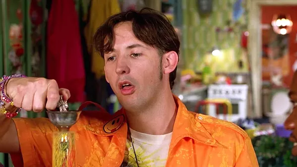 STONER Kenny (Harland Williams) accidentally kills a cop's diabetic horse by feeding it junk food purchased on a munchies run, sending him to jail, but his three besties hatch a plan to get him out on $1 million bond, in Half Baked, screening for free at the Fremont Theater, on April 20. - PHOTO COURTESY OF UNIVERSAL PICTURES