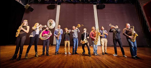 BIG BAND Brass Mash headlines a four-band fundraising show for RISE, on April 27, at the SLO Brew Rock Event Center. - PHOTO COURTESY OF BRASS MASH