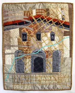 TOLOSA Artist Ellen November's fiber art piece, SLO Mission, is inspired by none other than the Mission de Tolosa in downtown. - PHOTOS COURTESY OF ELLEN NOVEMBER