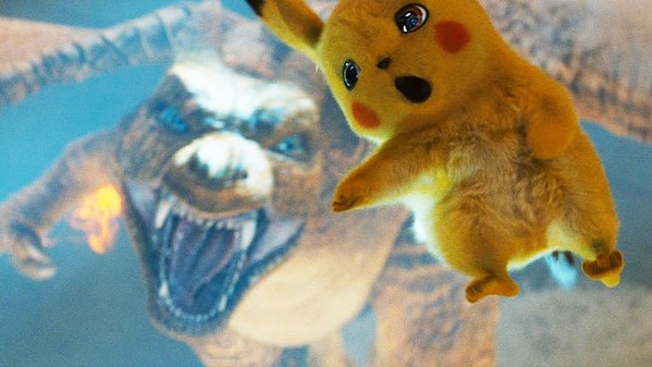 RUN FOR IT Detective Pikachu (voiced by Ryan Reynolds, foreground) has to save his fellow Pok&eacute;mon, find his old partner, and escape death, in Pok&eacute;mon Detective Pikachu. - PHOTO COURTESY OF LEGENDARY ENTERTAINMENT