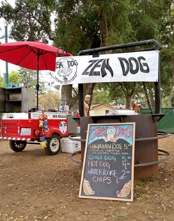 FOOD CART COMMUNITY Zen Dog is one of several mobile food cart/truck businesses in SLO County. Its founder, Nick Regalia, hopes to see that community grow and thrive in the future. - PHOTO COURTESY OF NICK REGALIA