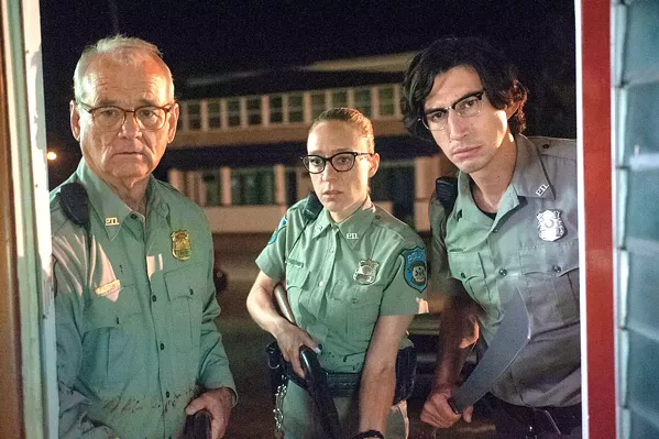 ZOMBIES? (Left to right) Centerville Police Chief Cliff Robertson (Bill Murray), and officers Mindy Morrison (Chloë Sevigny) and Ronnie Peterson (Adam Driver) are in over their heads when the dead begin to rise from their graves and feast on the living, in the new comedy horror film The Dead Don't Die, by auteur Jim Jarmusch. - PHOTO COURTESY OF ANIMAL KINGDOM