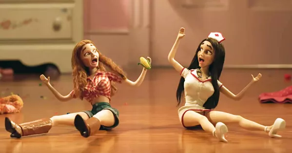 JUST SAY NO After being fed strawberries laced with drugs, Amy and Molly trip out, imagining themselves as Barbie dolls. - PHOTOS COURTESY OF ANNAPURNA PICTURES