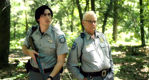 BARNEY FIFES? Centerville Police Chief Cliff Robertson (Bill Murray, right) and officer Ronnie Peterson (Adam Driver) try to stave off a zombie uprising. - PHOTOS COURTESY OF ANIMAL KINGDOM