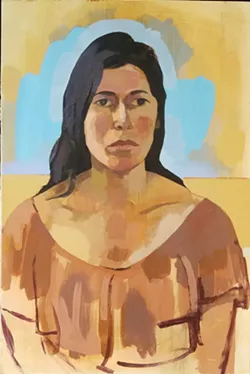 PORTRAITS In addition to his abstract work, artist Tony Girolo also paints portraits, like friend Coco Herda in Portrait of Coco. - IMAGES COURTESY OF TONY GIROLO