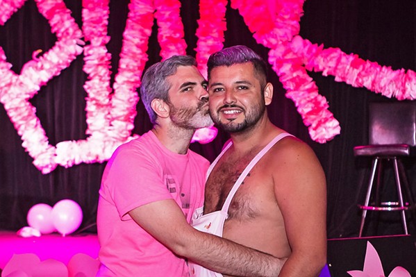 GAY CLUB ALCHEMISTS Daniel Gomez (left) and Frank Dominguez (right) are known for turning typical bars into hugely successful, LGBTQ-inclusive parties. SLOQueerdos will be hosting its annual pink party at the Siren in Morro Bay on July 3, and another Pride party at SLO Brew on July 13. - PHOTO COURTESY OF MATTHEW LALANNE