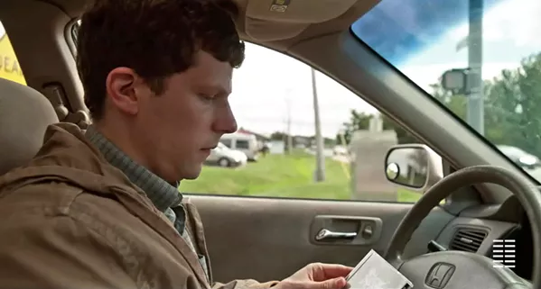 HIYA! After being randomly attacked, timid Casey (Jesse Eisenberg) decides to join a dojo and learn martial arts, leading him into a hyper-masculine underworld, in The Art of Self-Defense, screening exclusively at The Palm. - PHOTO COURTESY OF END CUE