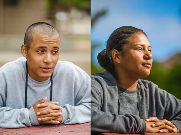 SETTING AN EXAMPLE Luis and Nidia Valenzuela are siblings from Fresno County who supported each other in the decision to better their lives by joining Grizzly Youth Academy together. - PHOTO BY JAYSON MELLOM