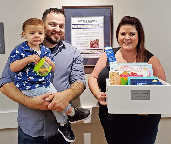 INSPIRED TO GIVE BACK Lalo and Jamie (right) Tejeda were inspired to give back to Sierra Vista after the exceptional care they received when their son, Oliver (left), was born prematurely. - PHOTO COURTESY OF SIERRA VISTA REGIONAL MEDICAL CENTER