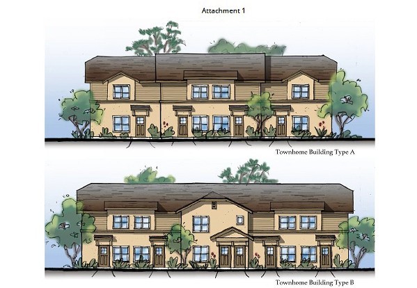 UP IN THE AIR A 33-unit apartment complex in Cambria is proposed at the existing location of the 24-unit multi-family Schoolhouse Lane Apartments. - PHOTO COURTESY OF SLO COUNTY