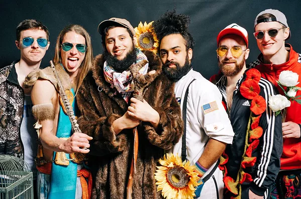 LET'S PARTY! Psychedelic pop group Joe Hertler & The Rainbow Seekers plays a two-band party for Rockin' R Winery's 10th anniversary celebration, on Oct. 5, in the SLO Brew Rock Event Center. - PHOTO COURTESY OF JOE HERTLER & THE RAINBOW SEEKERS
