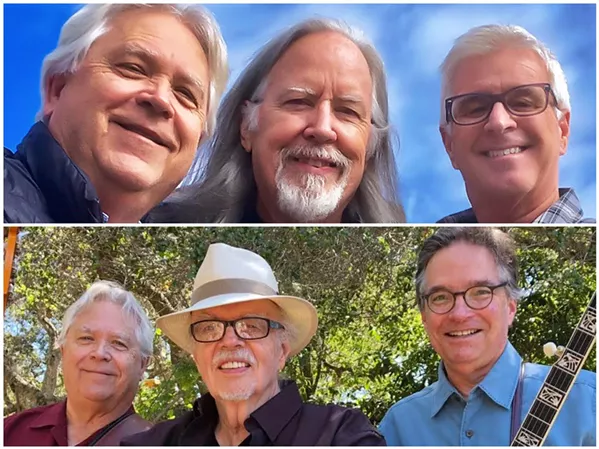 BADASS BLUEGRASS The Cache Valley Drifters (top) and Crary, Evans, and Barnick (bottom) play the Painted Sky Studios concert series on Oct. 18. - PHOTO COURTESY OF PAINTED SKY STUDIOS