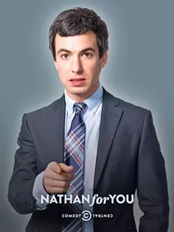 BAD ADVICE Comedian Nathan Fielder plays a fictionalized version of himself in Nathan For You, traveling to small businesses to offer terrible and borderline illegal advice. - PHOTO COURTESY COMEDY CENTRAL