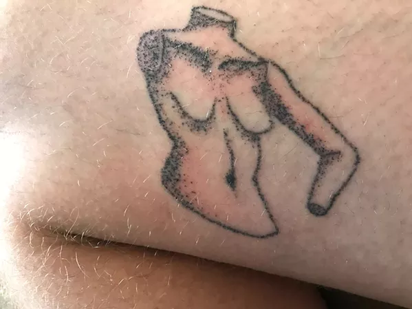 STICK-AND-POKE Home stick-and-poke tattoos like this one take time and research but are fun to give and receive once you get the hang of it. - PHOTO BY KASEY BUBNASH