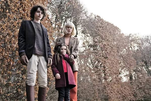 CREEPY The Turning, an update of Henry James' horror novella The Turn of the Screw, features (left to right) disturbed orphans Miles (Finn Wolfhard) and Flora (Brooklynn Prince), and their governess, Kate (Mackenzie Davis). - PHOTO COURTESY OF UNIVERSAL PICTURES