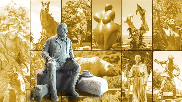 ALL ART WELCOME The SLO City Council walked back a policy to ban public art of individual people on Jan. 21, a rule that would've thwarted a Theodore Roosevelt statue proposal. - FILE PHOTOS BY JAYSON MELLOM