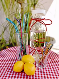 SUSTAINABLE AND CLASSY Reusable straws come in all sizes, colors, and are even customizable. Better yet, they don't get stuck in turtle nostrils. - PHOTOS BY ANNA STARKEY