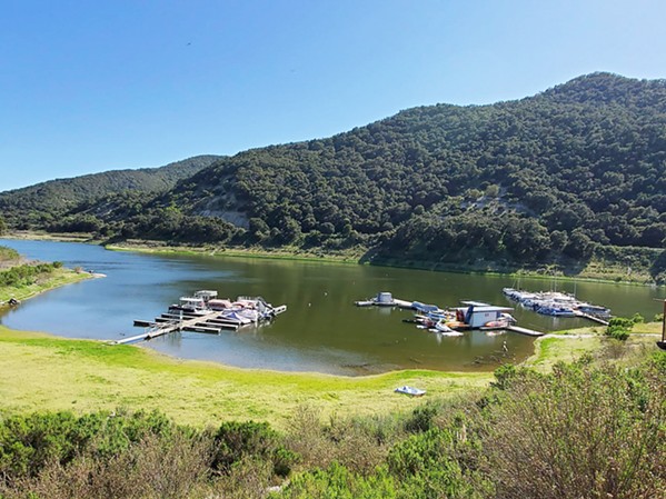 OPEN WITH GUIDELINES Lopez (pictured) and Santa Margarita Lakes are open to the public but have restrictions on the number of cars allowed at a time. - PHOTO COURTESY OF LOPEZ LAKE MARINA FACEBOOK PAGE