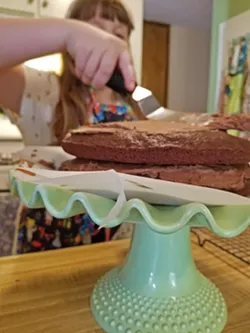 LOTSA CHOCOLATE My 10-year-old daughter has always loved baking sweet treats, especially ones that involve chocolate frosting. - PHOTOS BY ANDREA ROOKS