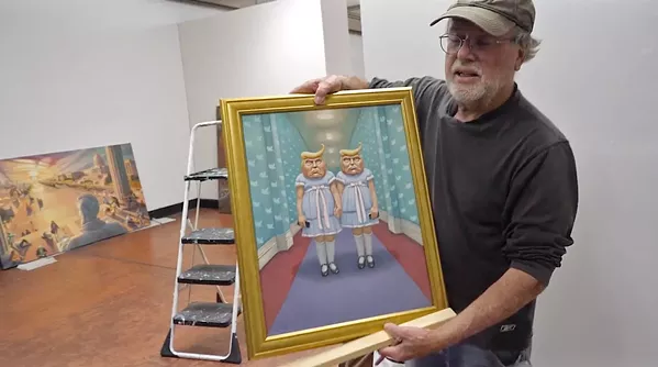 THE SATIRIST Even if you missed local artist Mark Bryan's exhibition, Fake News, at the SLO Museum of Art, you can still get a virtual tour and hear the artist speak about his work on SLOMA's website. - SCREEN SHOT COURTESY OF THE SAN LUIS OBISPO MUSEUM OF ART