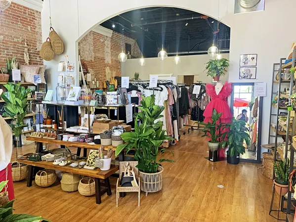 BACK IN BUSINESS Many of San Luis Obispo's downtown shops are open again with modifications to prevent COVID-19's spread. Clothing store Blackwater offers free face masks and sanitizes dressing rooms after every usage. - PHOTO BY FRANCICSO MARTINEZ