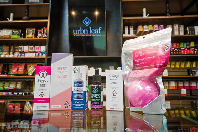 HIGH STYLE Urbn Leaf in Grover Beach scored a hat-trick this year with awards for Best Place to Buy CBD, Best New Company 2019, and Best Cannabis Dispensary. So get shopping. - PHOTO BY JAYSON MELLOM