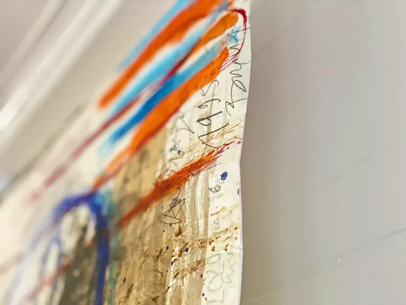 PAINT ON PAPER Sophie Pasqualetti, of Gyenediás, Hungary, is showing Sophie's Angel, a detail of which is captured here. - PHOTOS COURTESY OF CAROL CHALIFOUX
